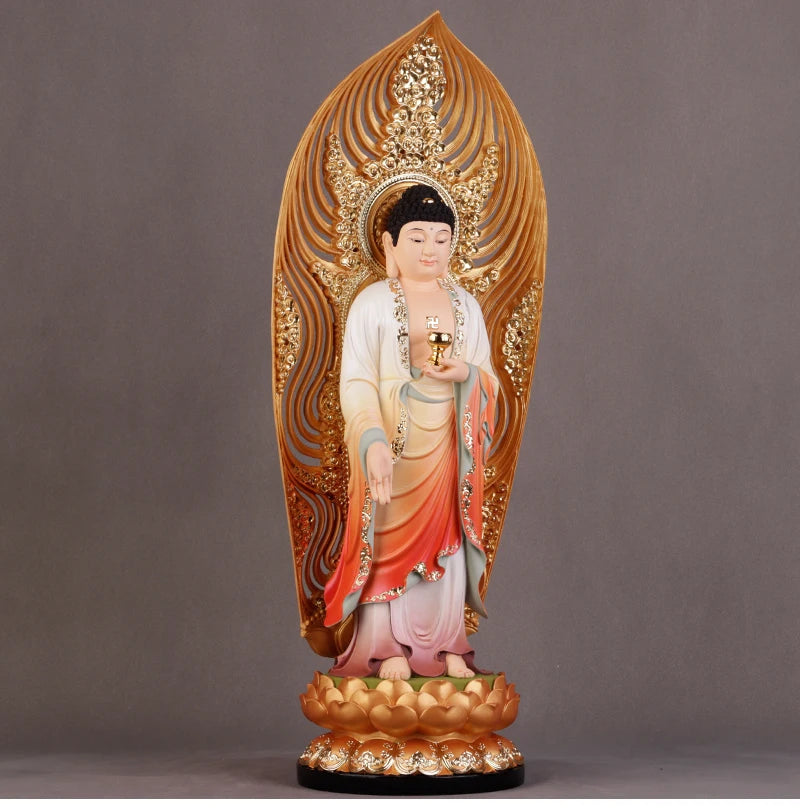 Asia Buddhism HOME family SHOP bring  good luck bless safe health Sakyamuni Medicine Buddha god GOOD statue