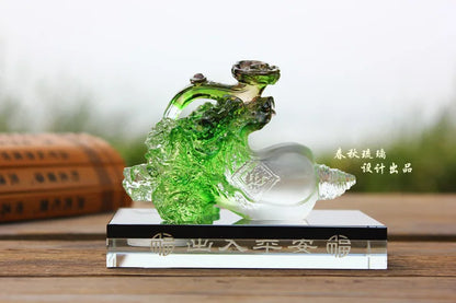 Emerald Cabbage Jade Ruyi ancient Coloured glaze ornaments Gift