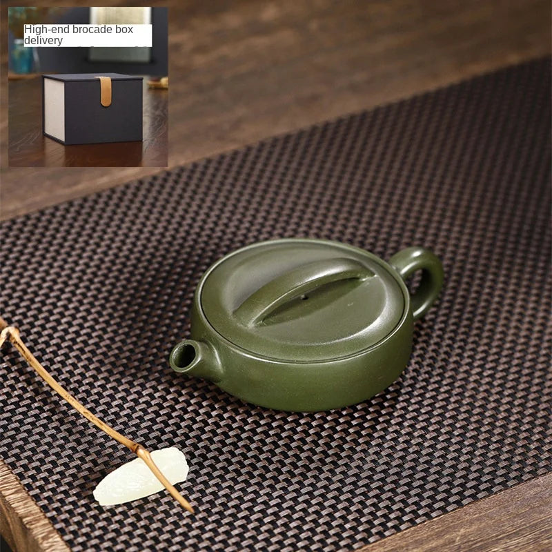 Green Clay Large Mouth Purple Clay Pot Tea Set High-end Brocade Box Packaging