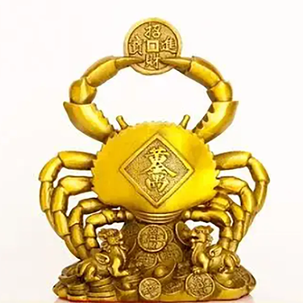 Money crab ornament windfall profit general Bafanglai copper crab office lucky desktop decoration crafts