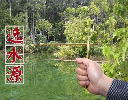 A PAIR # Geomantic master tool Asia efficacious Eight Diagrams FENG SHUI Compass magnetic divine dragon dowsing Rod + BOOK