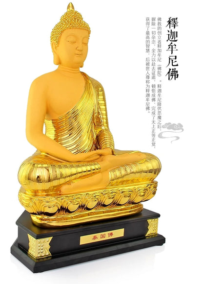 Sakyamuni Buddha Buddha like the golden statue to protect the Buddhist products of Thai Buddhism crafts