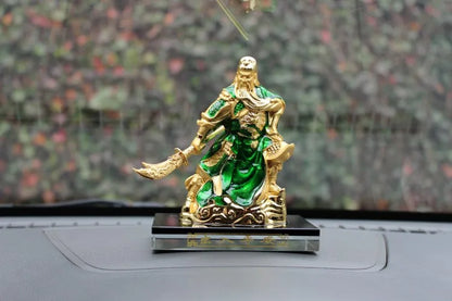 Wholesale HOME CAR Decorative ornament Good luck Green God of wealth GUAN GONG Recruit wealth bring wealth FENG SHUI statue