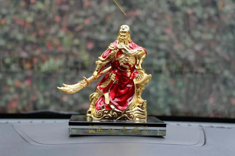 Wholesale HOME CAR Decorative ornament Good luck RED God of wealth GUAN GONG Recruit wealth bring wealth FENG SHUI statue