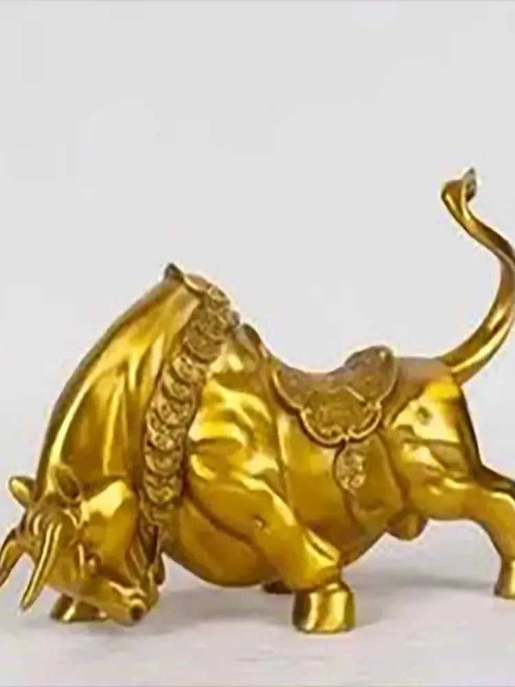 Copper Bull Ornament Copper Bull Taurus Lucky Opening Gift Home Living Room Desk Decoration Ornament