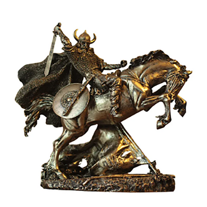 Ancient Rome Gladiator Sculpture Middle Ages Character Statue Resin Desktop Viking Warrior Figurines Home Office Decorate R2744