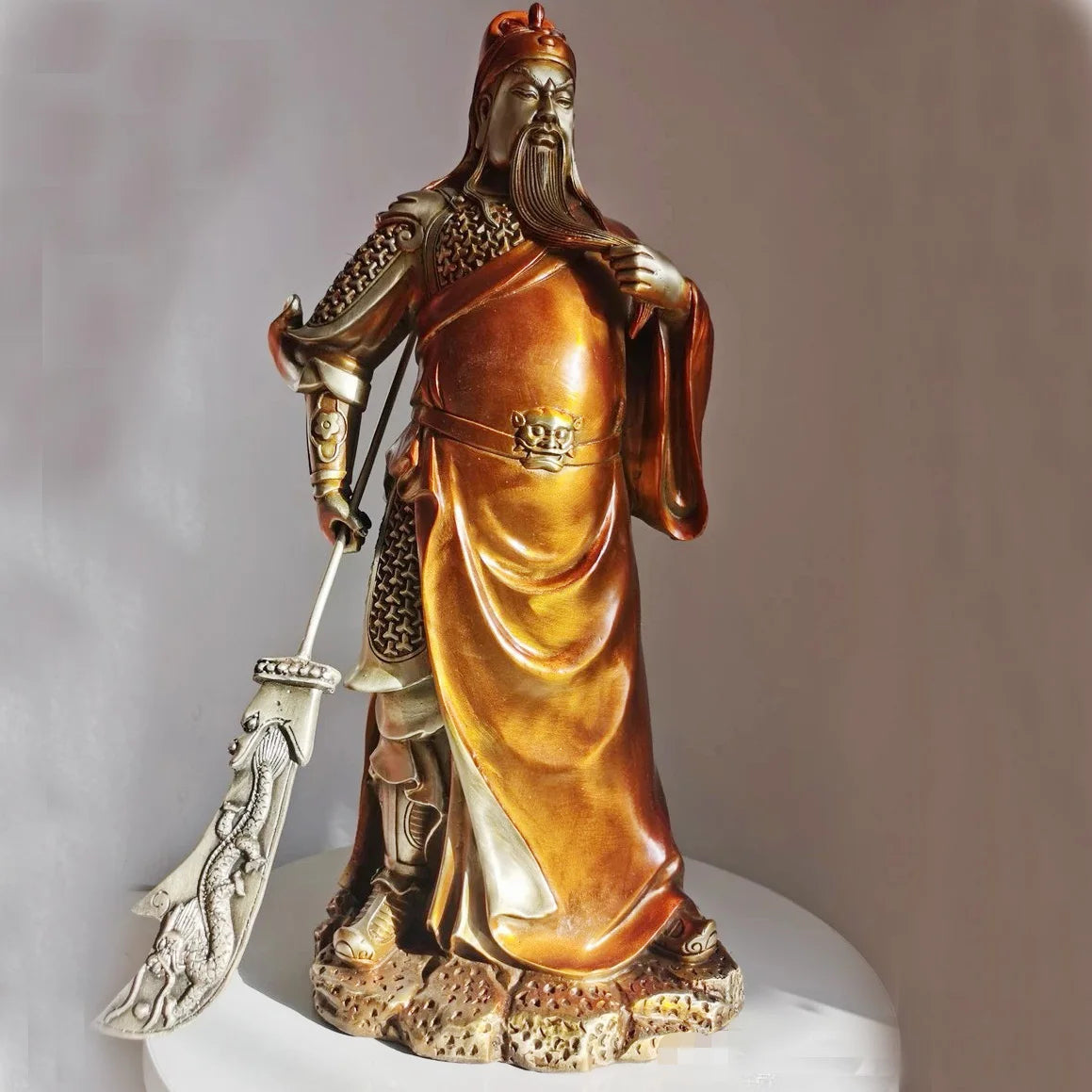 40CM Southeast Asia Company home High grade God of wealth Buddha statue thriving business Money Good luck CAI SHEN GUAN GONG