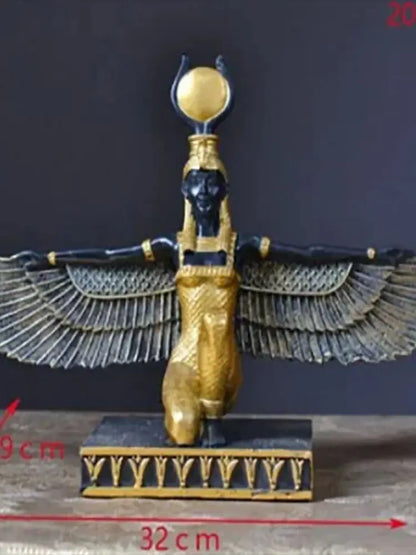 Patung kerajinan & Seni RESIN lapisan tembaga gilingan kehidupan dewi mitologi Mesir dekorasi gaya Mesir kuno rumah kreatif