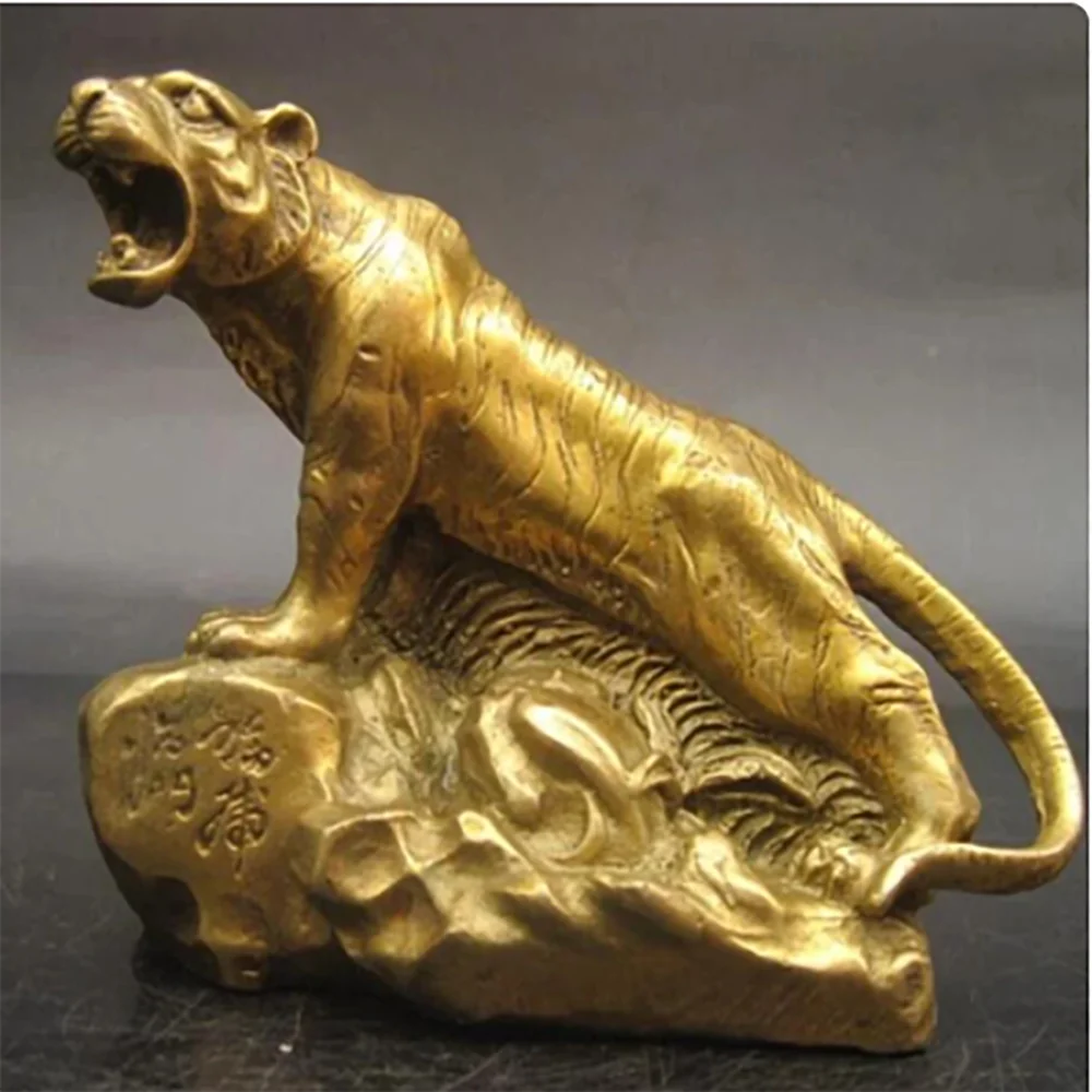Copper statue Auspicious bronze tiger lucky decoration feng shui products copper tiger decoration copper crafts
