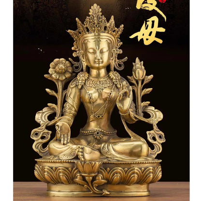 LARGE GOOD Wholesale buddha statue Asia Buddhism Buddha brass statue Tantra Green Tara Guan yin Bodhisattva HOME Buddha talisman