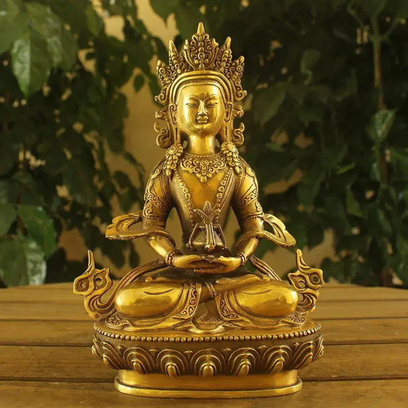 Seven-inch bronze longevity Buddha Tantric Buddha statue