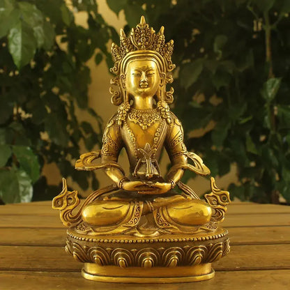 Seven-inch bronze longevity Buddha Tantric Buddha statue