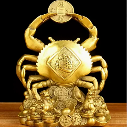 Copper Money Crab Decoration Ornaments from Eight Directions to Wealth Crab General Crab Home Decoration Crafts