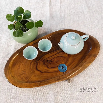 Balsam Camphor Wood Whole Wooden Drainage Water Storage TeaSet Drawer Tea Board Kung Fu Tea Tray Chinese Tea Ceremony Tools