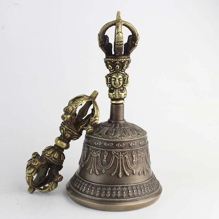 TOP GOOD  Buddhist articles efficacious Practice of Tantric ritual # Tibetan Nepal Buddhism Jin Gangchu Vajra buddha vajra bell