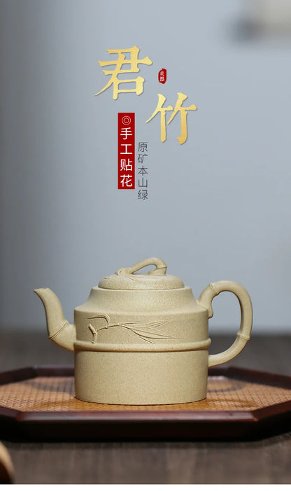 Yixing Handmade Teapot for Kung-Fu Teaware, Purple Clay Drinkware, Original Ore Benshan Green Clay, Zisha Teapot,