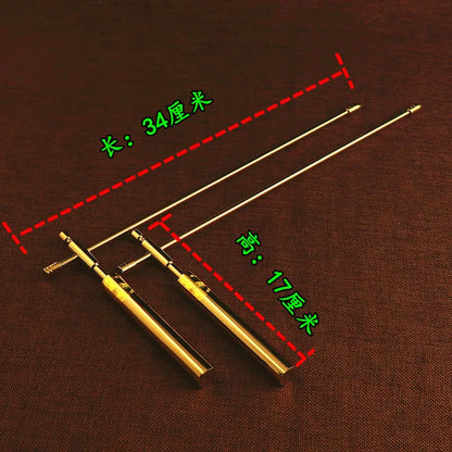 A PAIR Asia Geomantic master tool Asia efficacious Eight Diagrams FENG SHUI Compass magnetic divine dragon dowsing Rod 2PCS