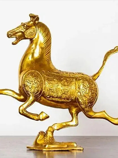 Bronze Horse Stepping on Flying Swallow Decoration Home Decoration Living Room Retro Chinese Zodiac Horse Decoration