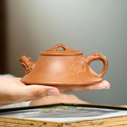 Handmade Kung-Fu Teaware, Sloping Mud, Wind Zisha Teapot, Purple Clay, Drinkware for Puer Green and Black Chinese Tea