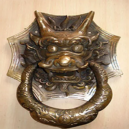 Copper Brass CHINESE crafts decoration NICE Chinese Bronze Dragon Head Door Knocker 10"