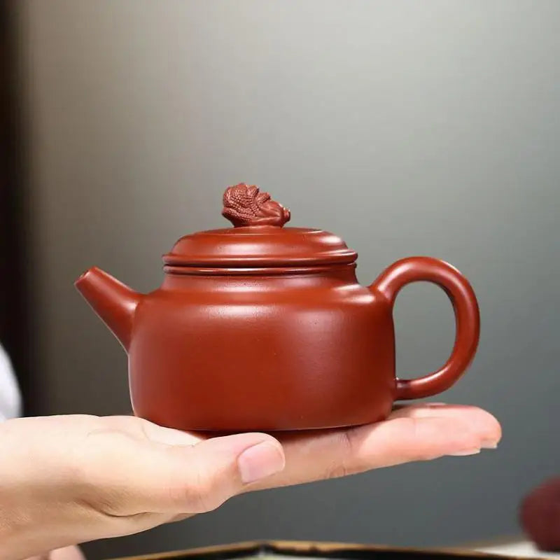 Zisha Teapot Yixing Handmade Pot, Kung-Fu Teaware, Purple Clay Drinkware for Puer Green Black Chinese Tea, Baicaide Zhonghu