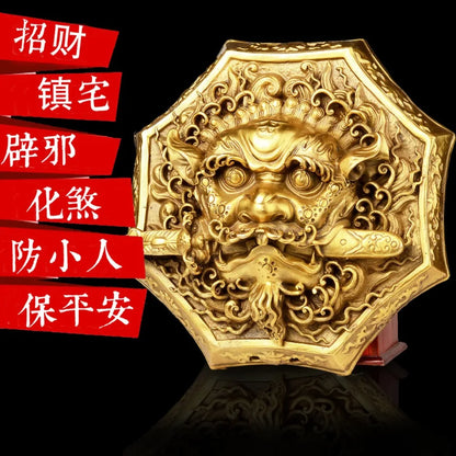 GOOD Geomantic omen Master tool # Asia HOME WALL DOOR Vestibule Exorcise evil spirits efficacious Copper Lion Sword talisman
