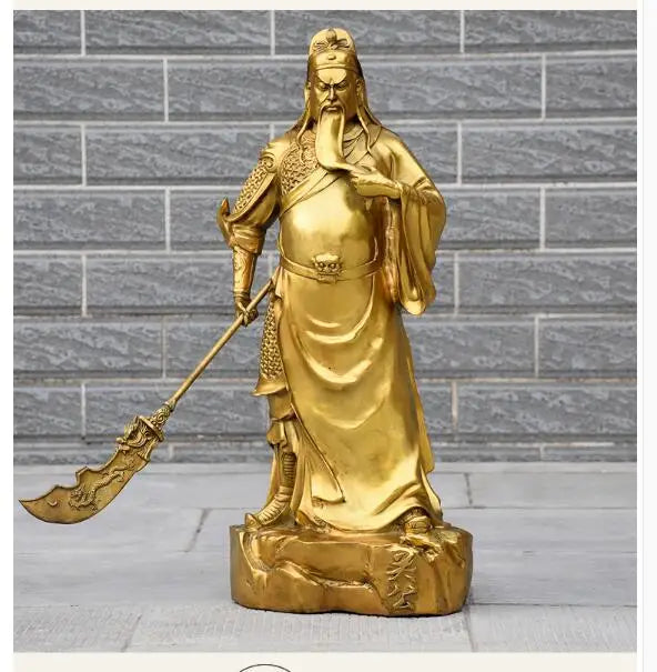 55CM huge home Lobby shop company hall efficacious Money Drawing Martial god of wealth guan gong Guandi FENG SHUI brass statue