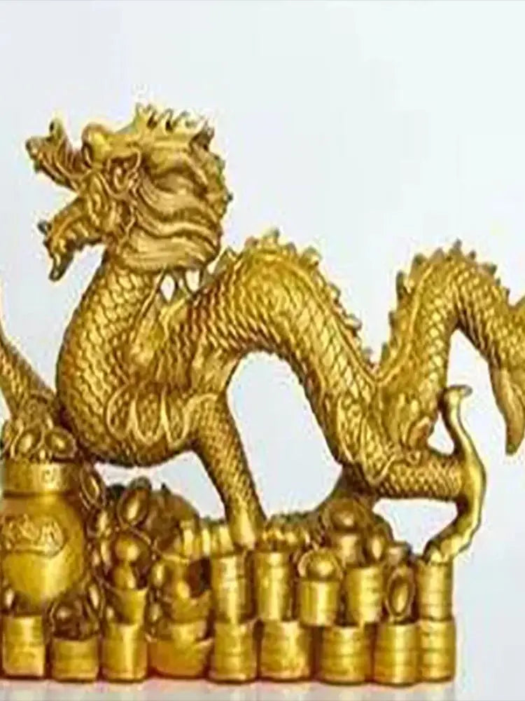 Copper dragon ornaments pure copper dragon auspicious cloud dragon gourd dragon zodiac dragon home office decoration crafts