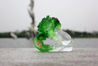 Coloured glaze cabbage ornament Prosperity crafts business gift