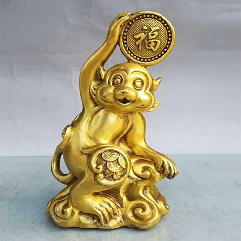 Brass monkey ornaments Twelve zodiac monkey mascots Home, living room, office, study, desktop ornaments Crafts