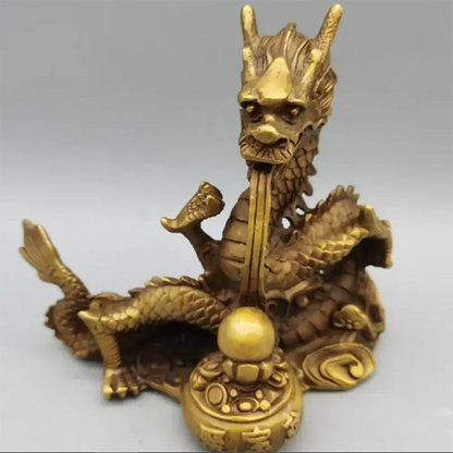 China brass cornucopia dragon crafts statue