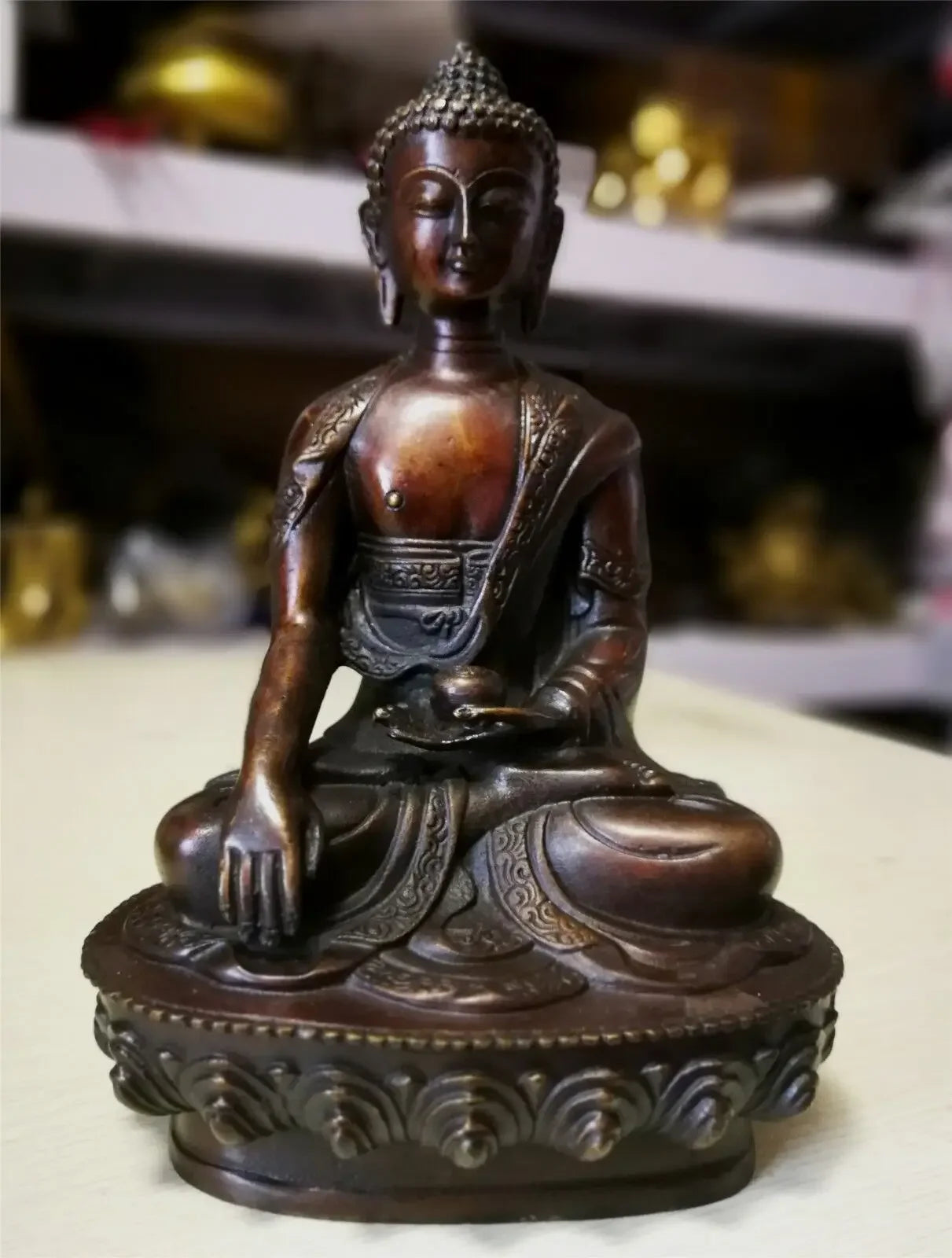 antique Tibetan Buddhis Sakyamuni Buda Gautama Siddhartha Rinpoche Buddha statue