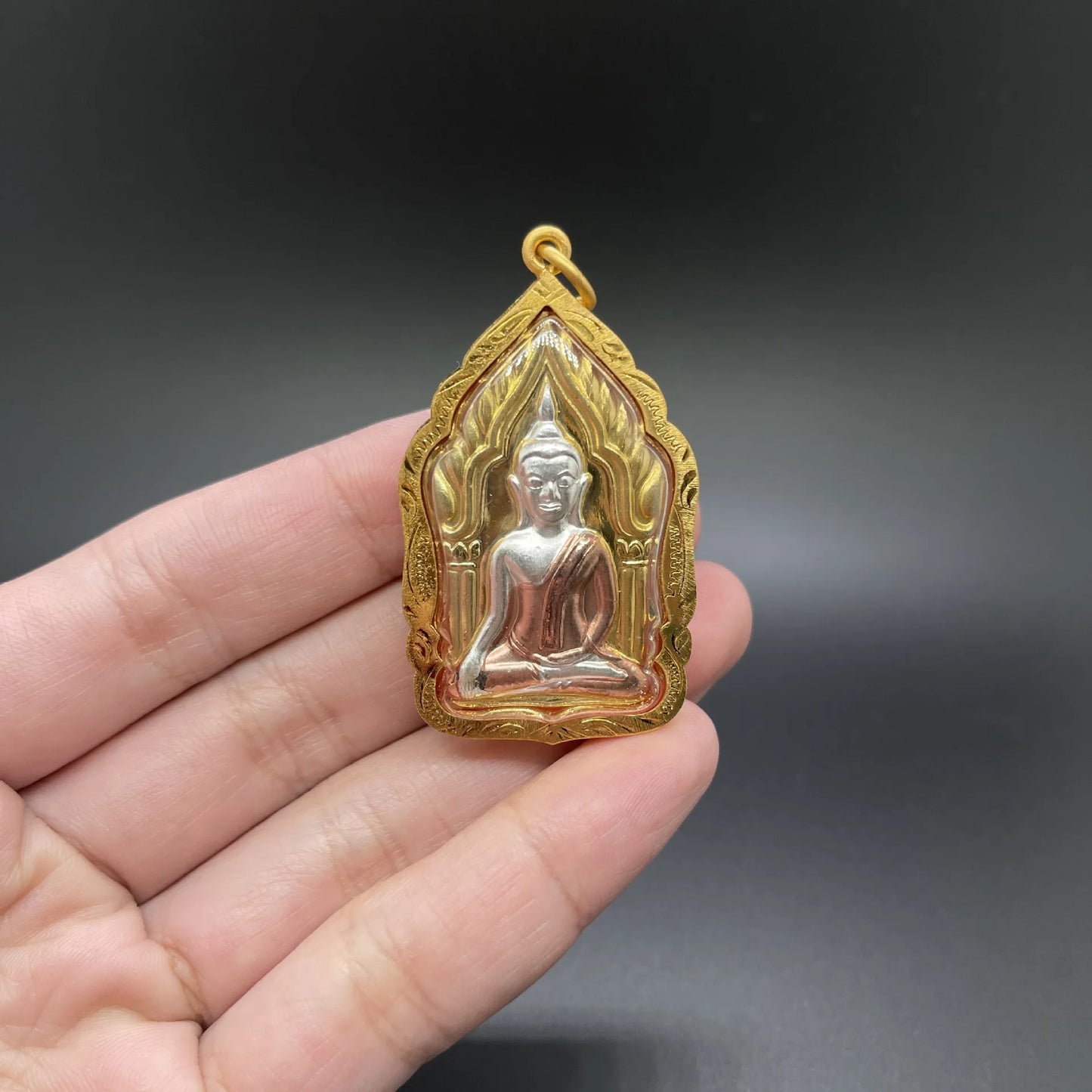 2023 Asia Thailand Royal temple Sakyamuni safety Buddha figure amulet Pendant Effective Amulet Bring good luck Recruit wealth
