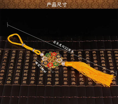 2P HOME CAR pocket travel Buddhist Exorcise evil spirits efficacious Mascot Eight Auspicious Symbols of Buddhism Prayer hanging