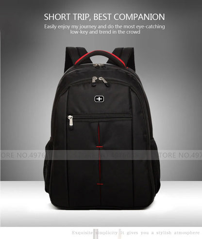 black bagpack men mochila swiss backpack Travel rugzak TOURIST GEAR 15.6 inch laptop business backpack men School Bags for boys