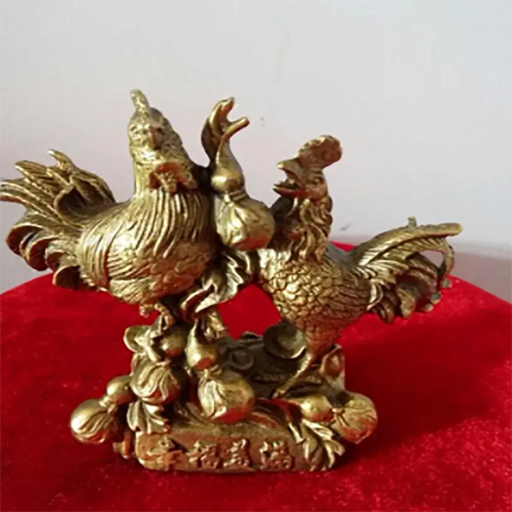 Copper Satue Copper chicken with gourd and rooster