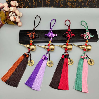 Wholesale HOME Courtyard lobby living room CAR talisman exorcise evil spirit Emperor money Safety Copper gourd Hanging ornament