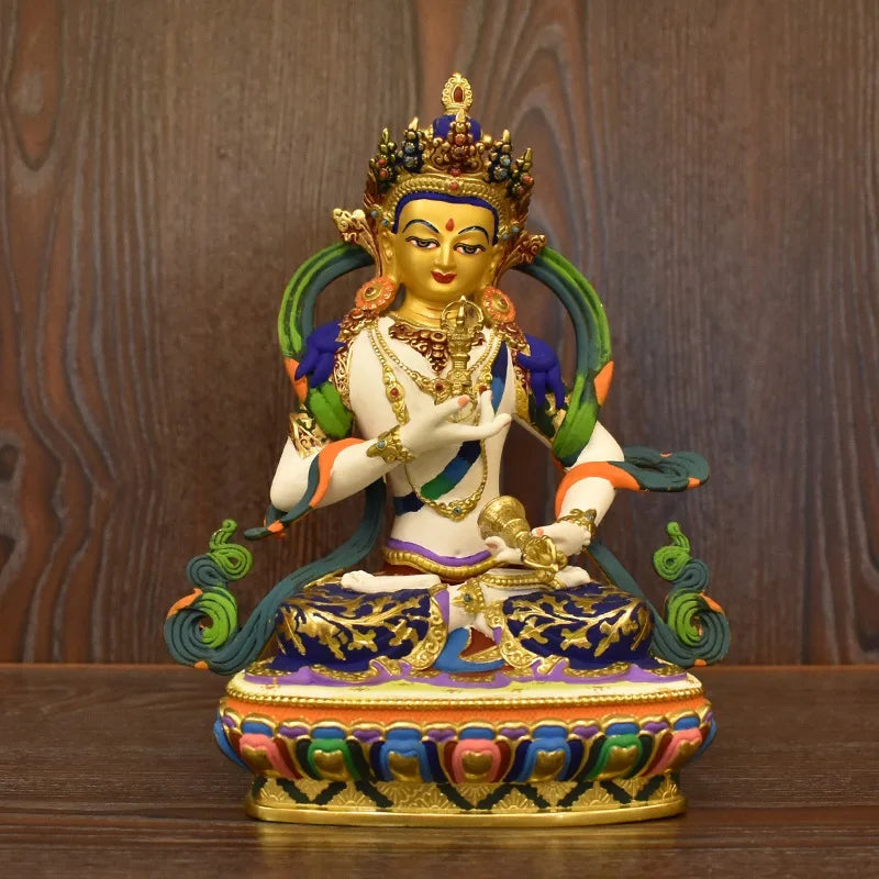 high grade Upscale Tibet Thailand COLOR painted Vajrasattva mahasattva COPPER Buddha statue Efficacious safety Buddha
