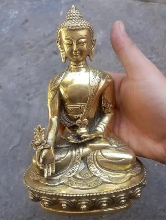 Large Tibet Tibetan brass Medicine Buddha Statue 15 or 21mm