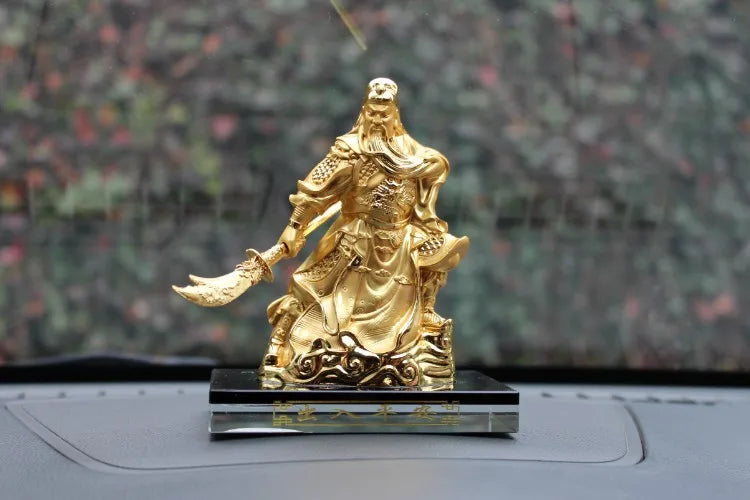 Wholesale HOME CAR Decorative ornament Good luck golden God of wealth GUAN GONG Recruit wealth bring wealth FENG SHUI statue