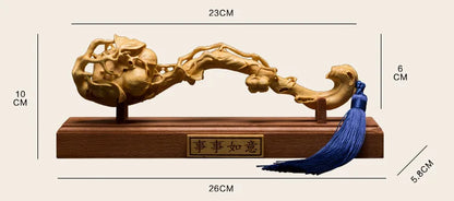 Beautiful Ruyi Carving Entrance Decoration Crafts Sculpture Office Lucky Everything Wishful Decoration Business Opening Gifts