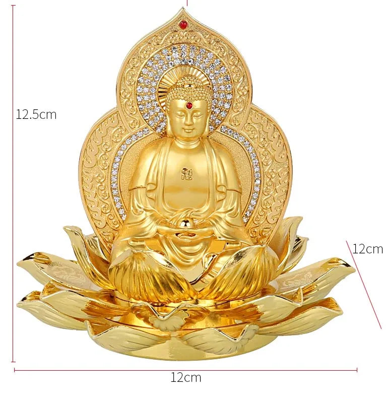 GOOD HOME OFFICE Company SHOP CAR Talisman Effective protection bless safe Diamonds Golden RULAI Buddha FENG SHUI statue