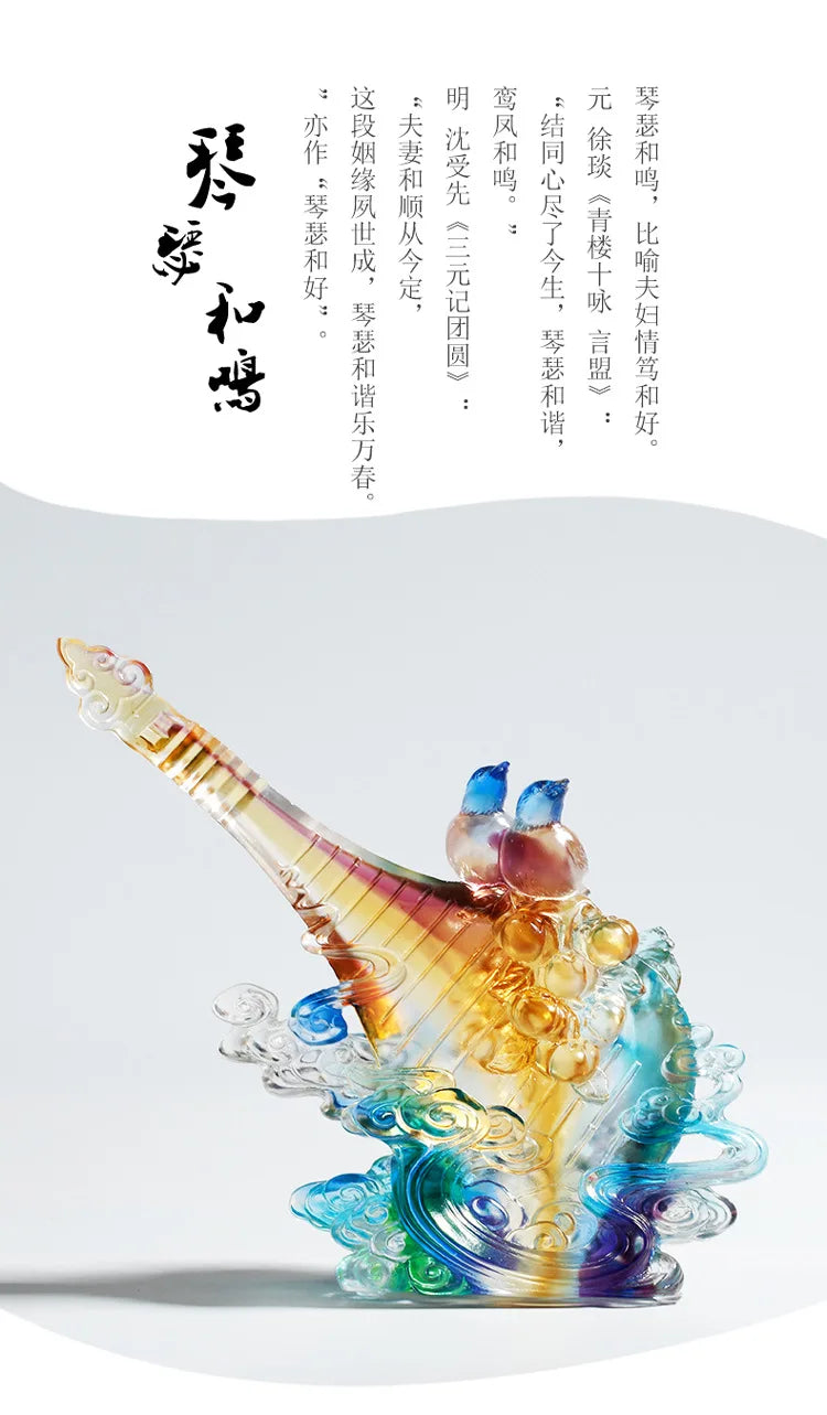 Wedding Ornament Lute And Psaltery Are In Harmony Hold Your Hand And Grow Old Together With You Valentine's Day Present