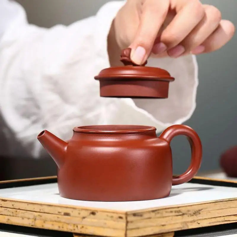 Zisha Teapot Yixing Handmade Pot, Kung-Fu Teaware, Purple Clay Drinkware for Puer Green Black Chinese Tea, Baicaide Zhonghu