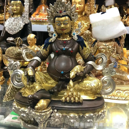 Wholesale Buddhist supplies high grade Jambhala Yellow fortune god Buddha statue thriving business Money Good luck 30cm large