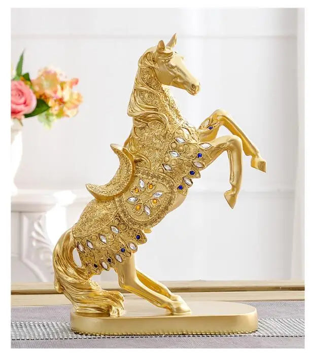 TOP COOL  HOME Shop lobby decoration Business Money Drawing Good luck Propitious Success HORSE FENG SHUI art Statue