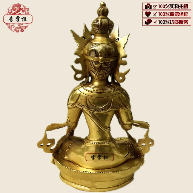 The pure copper statue of Bodhisattva in the Tantric Tibetan tradition can be used to hold Feng Shui ornaments 30CM 20CM