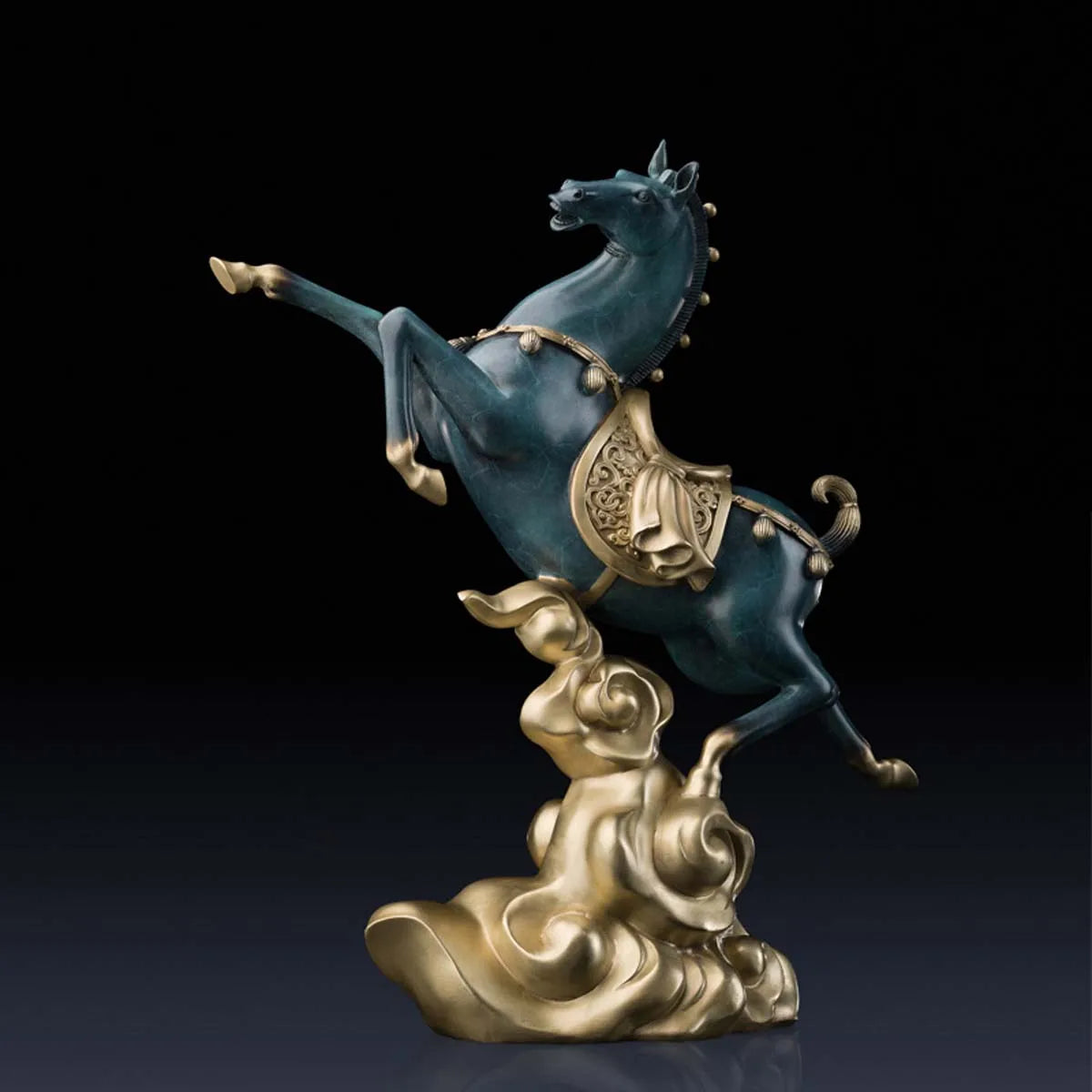 high grade Good luck CHINA Royal Wealth Fortune horse HOME OFFICE BAR CLUB decoration bring wealth money bronze Sculpture
