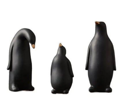 Resin penguin crafts living room creative furnishing modern simple home decoration for free shipping