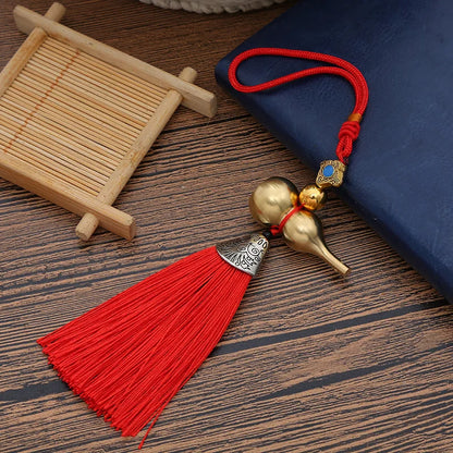 7PCS Wholesale HOME Courtyard lobby living room CAR talisman exorcise evil spirit Safety Copper gourd Hanging Pendant ornament